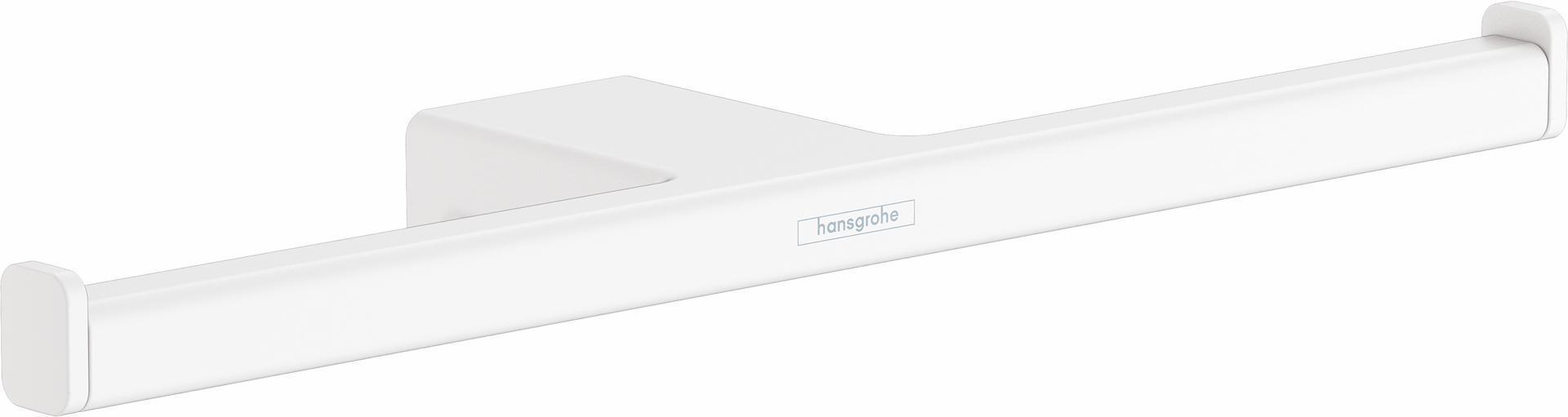 Hansgrohe AddStoris Toilet Paper Holder in Matte White (Model 41748700) - Modern Bathroom Tissue Dispenser for Home & Commercial Use