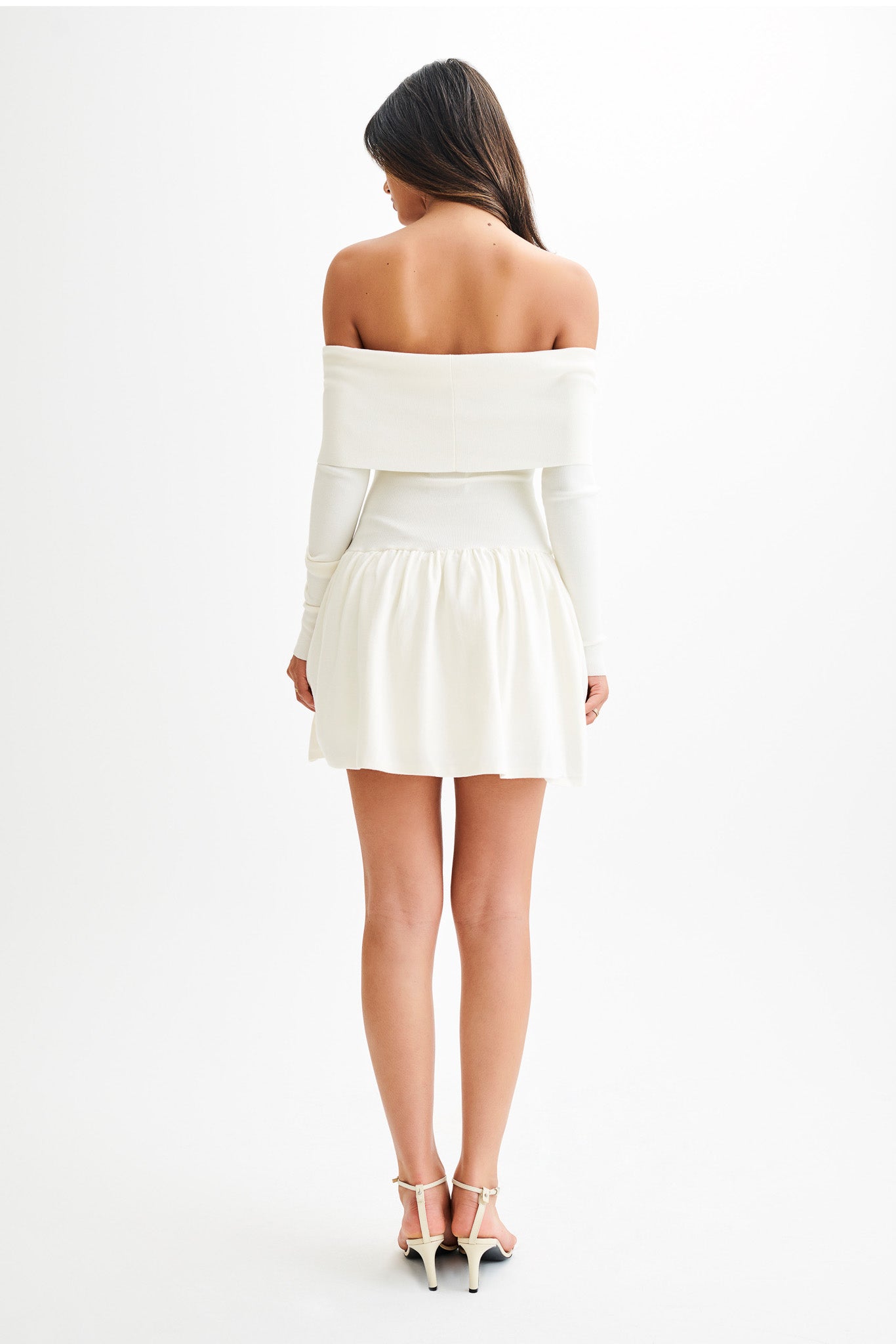 Atlanta Long Sleeve Mini Dress for Women - Elegant Ivory Bodycon Party Dress - Perfect for Cocktail Parties, Date Nights & Special Occasions
