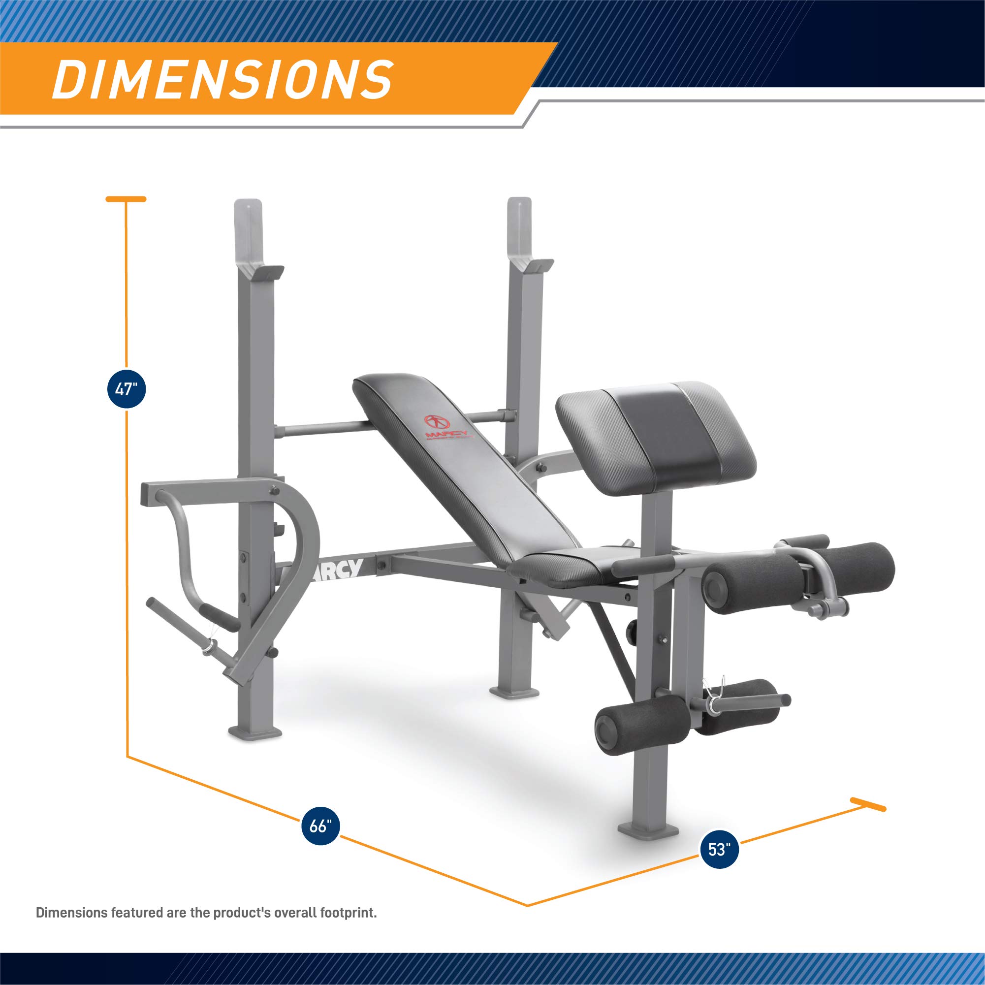Marcy MD-389 Weight Bench - Adjustable Incline, Leg Developer & Butterfly Arms for Home Gym Workouts