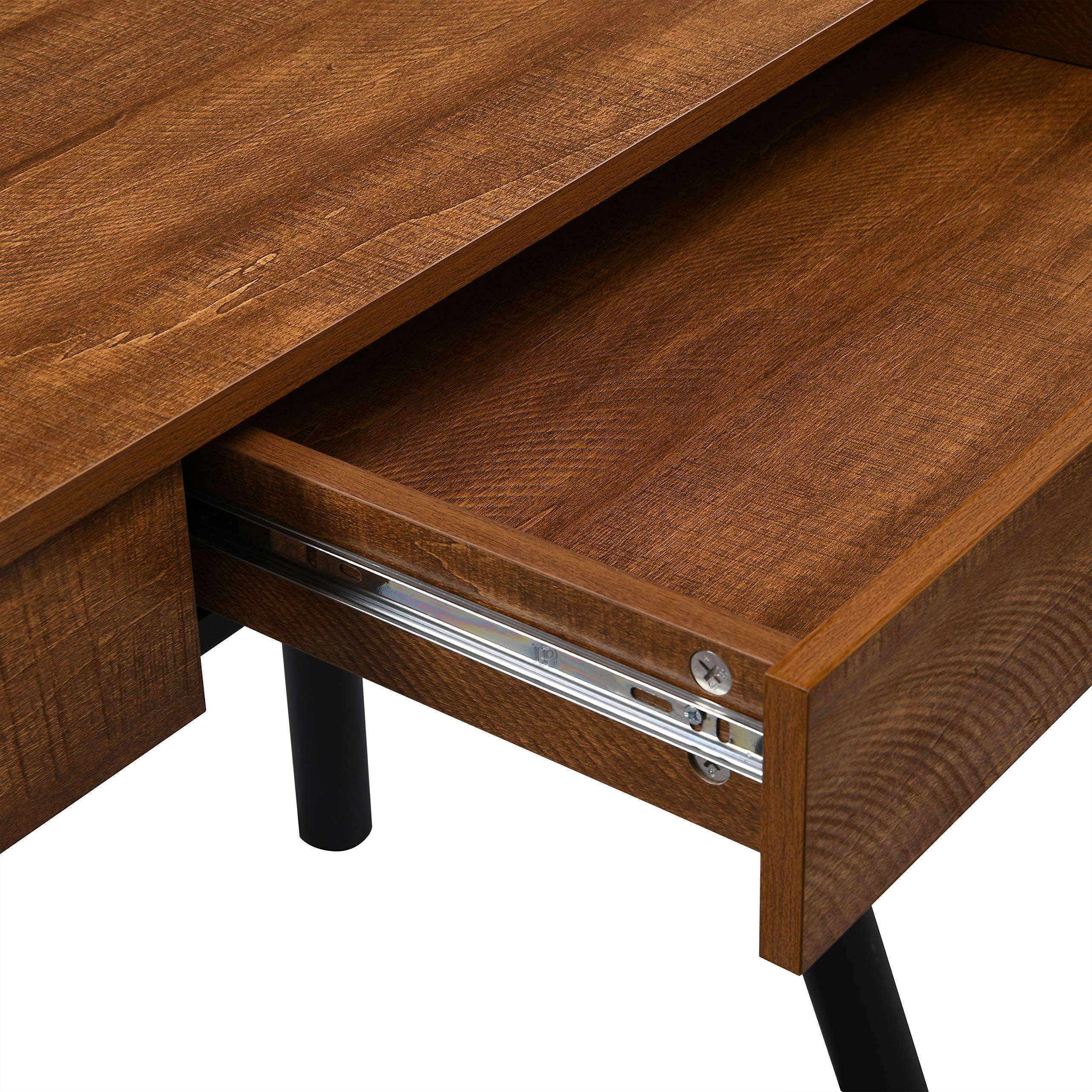 Cherry Tree Furniture ZERMATT Smart Desk with Built-in Bluetooth/USB Speaker & Charger - Adjustable Height Standing Desk for Home Office, Gaming & Study - Perfect for Remote Work & Online Classes