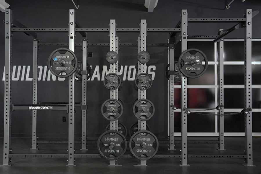 Hammer Strength HD Athletic NX Power Half Combo Rack - Heavy Duty Gym Equipment for CrossFit, Powerlifting & Home Workouts