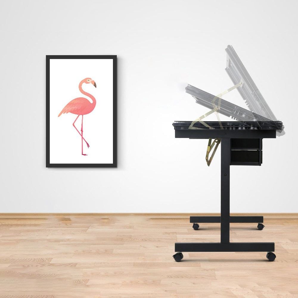Adjustable Drawing Desk - Ergonomic Art Table for Artists & Designers, Black & Grey - Perfect for Sketching, Painting & Digital Art at Home or Studio