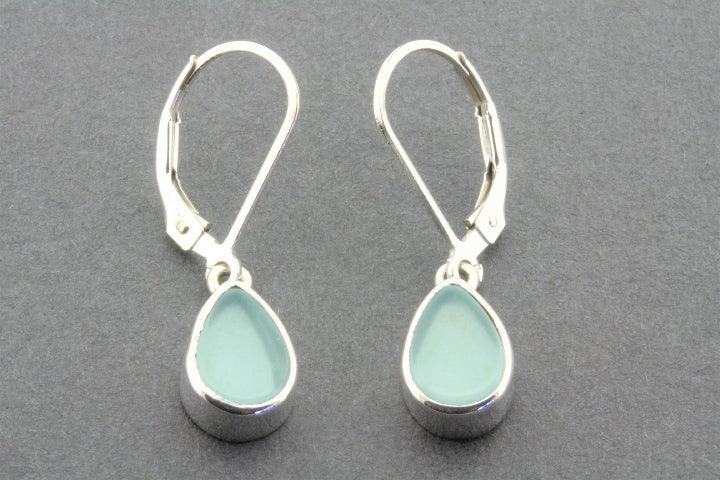 Blue Chalcedony Teardrop Earrings – Elegant Dainty Jewelry for Women – Perfect for Parties, Weddings & Everyday Wear