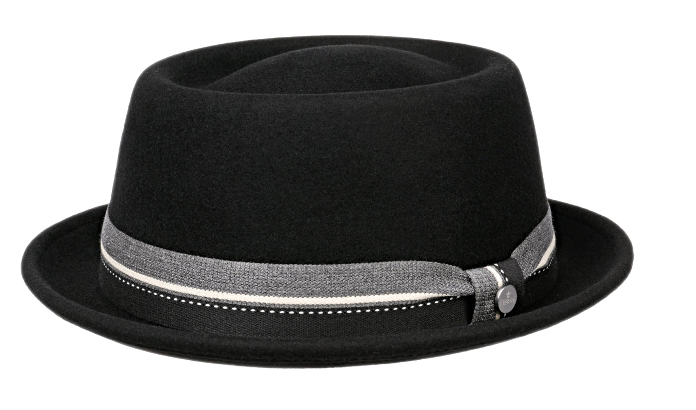 Liery's 100% Wool Crushable Pork Pie Hat for Men & Women - Classic Black Fedora for Outdoor, Travel, and Vintage Fashion