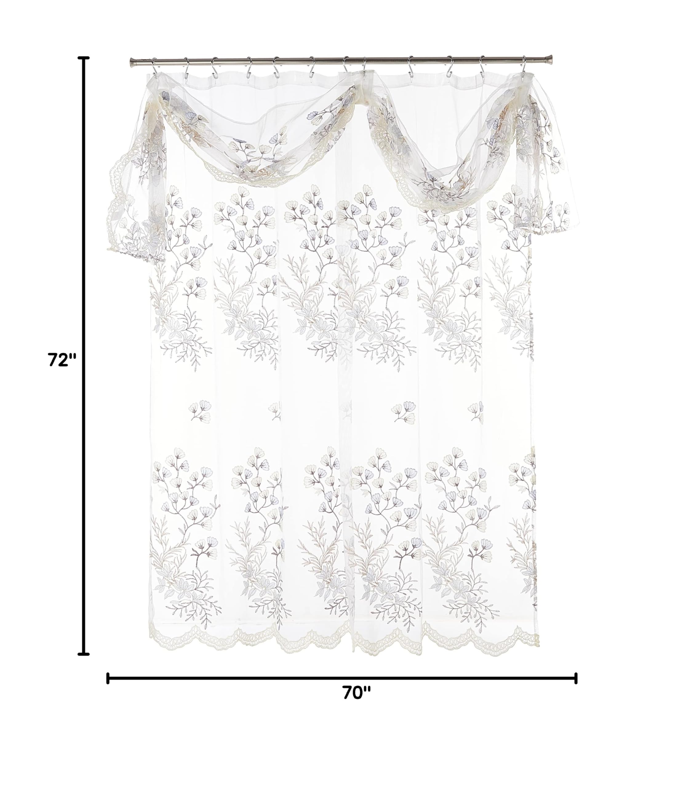 Stylish Beige Capri Bath Shower Curtain - Waterproof & Mold Resistant for Bathroom Decor - Perfect for Modern Bathrooms & Spa-Like Showers