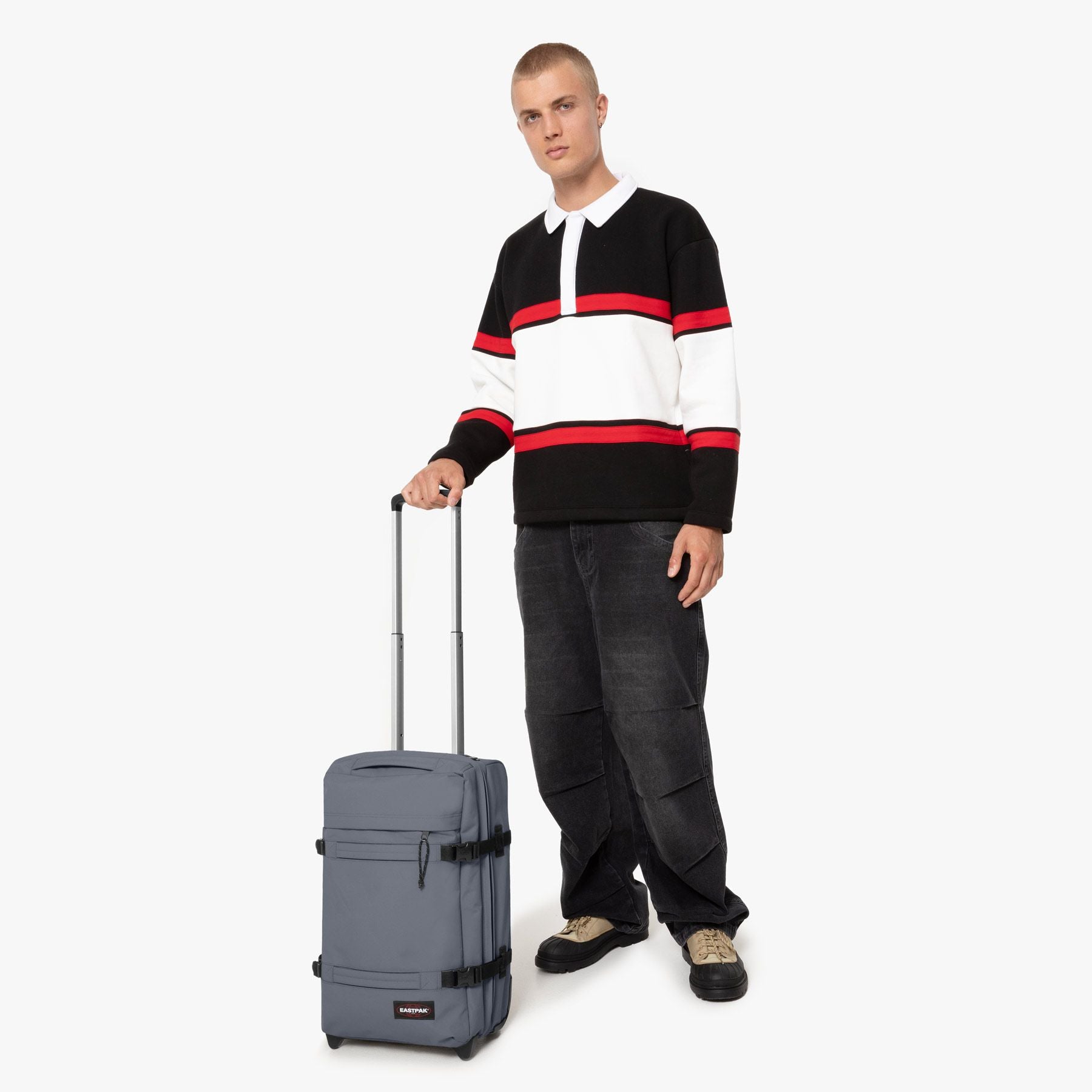 Eastpak Transit'R S Backpack - Cobble Grey | Durable & Stylish Laptop Bag for School, Work & Travel | Perfect for Students & Professionals