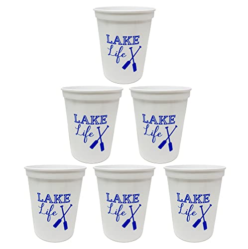 6 Lake Life Cups (White)