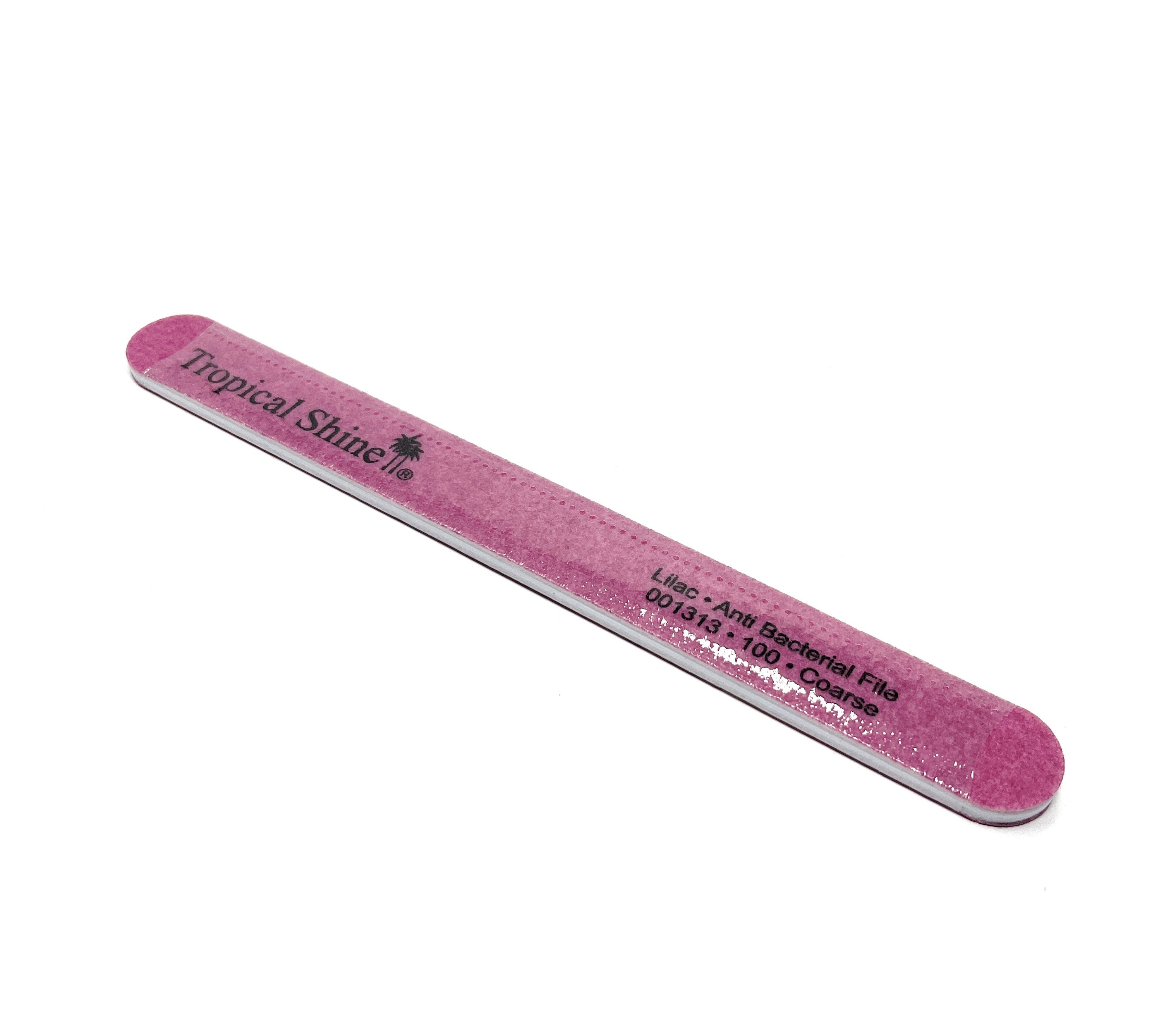 100 Grit Nail Files Set - Tropical Shine Antibacterial Washable Nail Boards for Fingers & Toes (Lilac, 3-Pack) - Perfect for Manicures, Pedicures & Nail Care at Home or Salon
