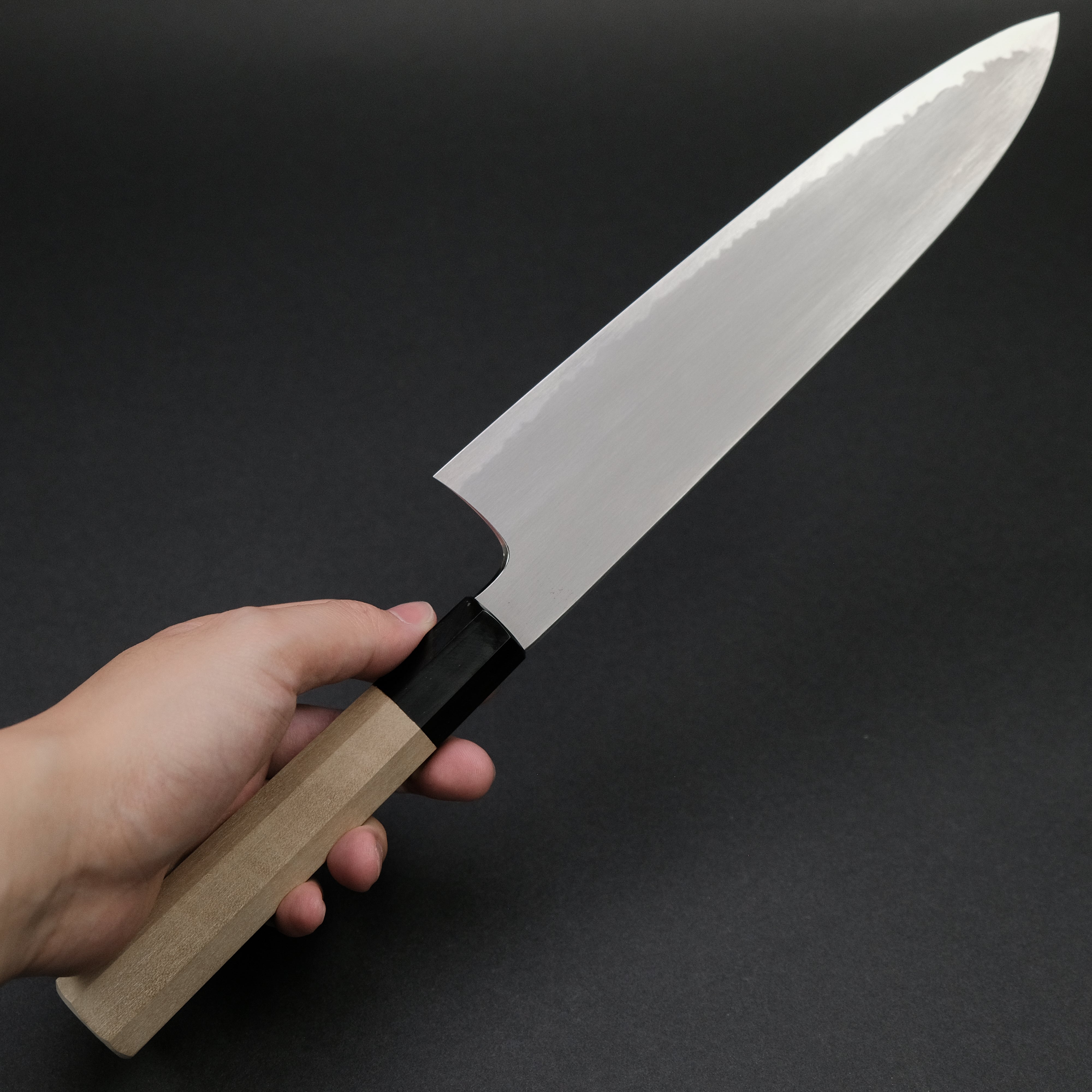 Hitohira Gorobei Rikichi White #2 Kasumi Gyuto 240mm Japanese Chef Knife with Ho Wood Handle - Professional Kitchen Tool for Sushi, Meat Cutting & Food Preparation