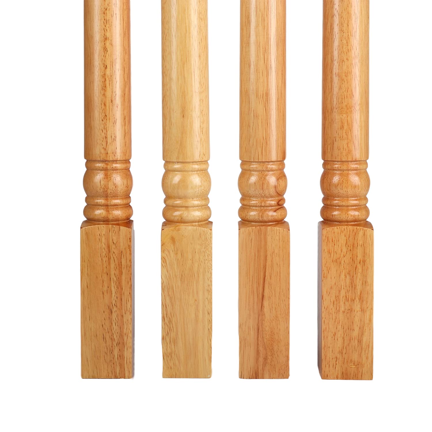 28 Inch Wooden Furniture Legs 4-Pack - Turned Farmhouse Style Table Legs for DIY Coffee Tables, Benches & Dining Tables - Varnish Coated Replacement Legs (Perfect for Home Decor, Rustic Furniture Projects & Table Repair)