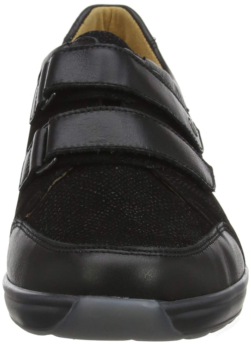 Women's Black Leather Loafers UK 3.5 - Comfortable Slip-On Shoes for Work, Office & Casual Wear