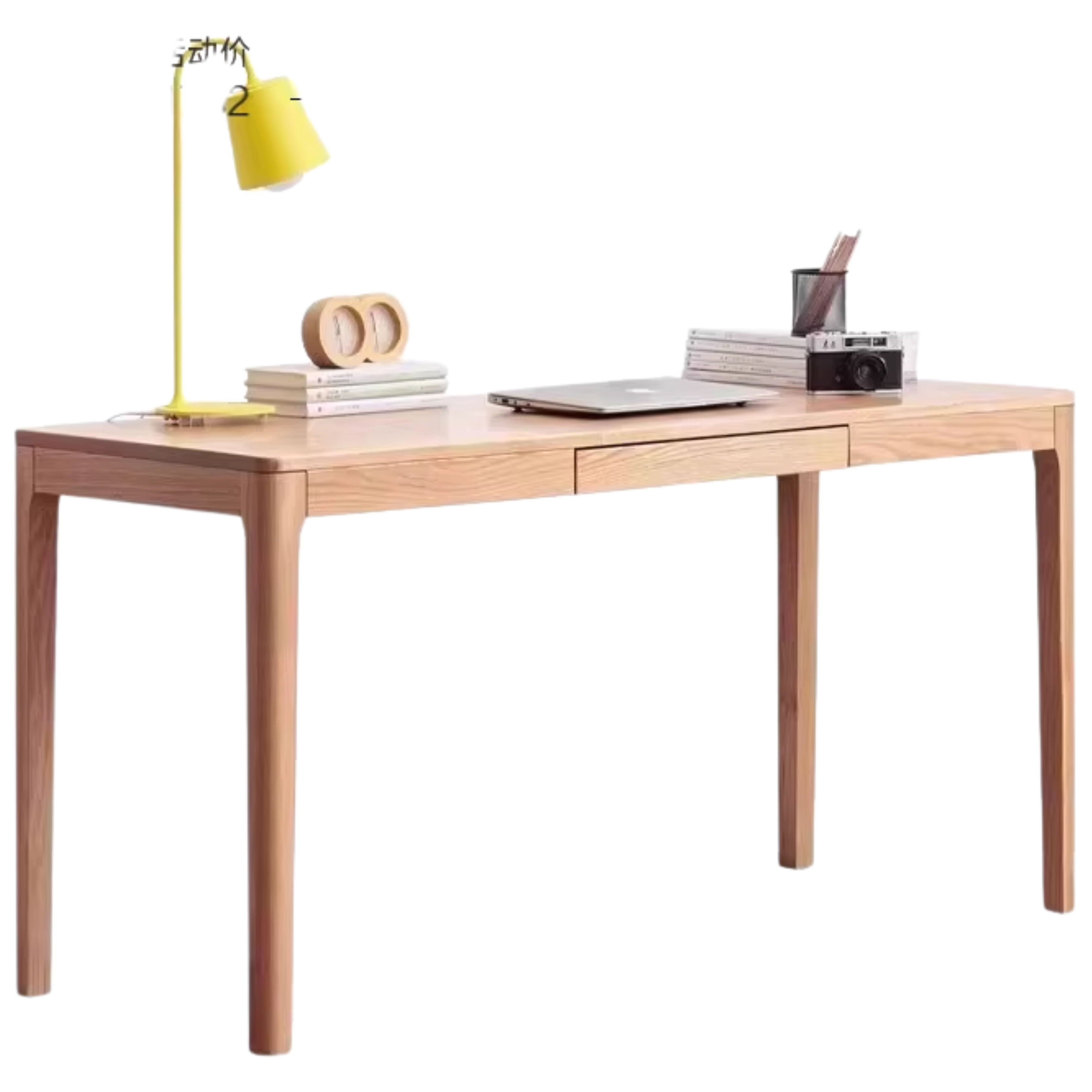 Premium Solid Oak Wood Office Desk - Modern Nordic Style Writing Table for Home & Workspace - Perfect for Remote Work, Study & Office Decor