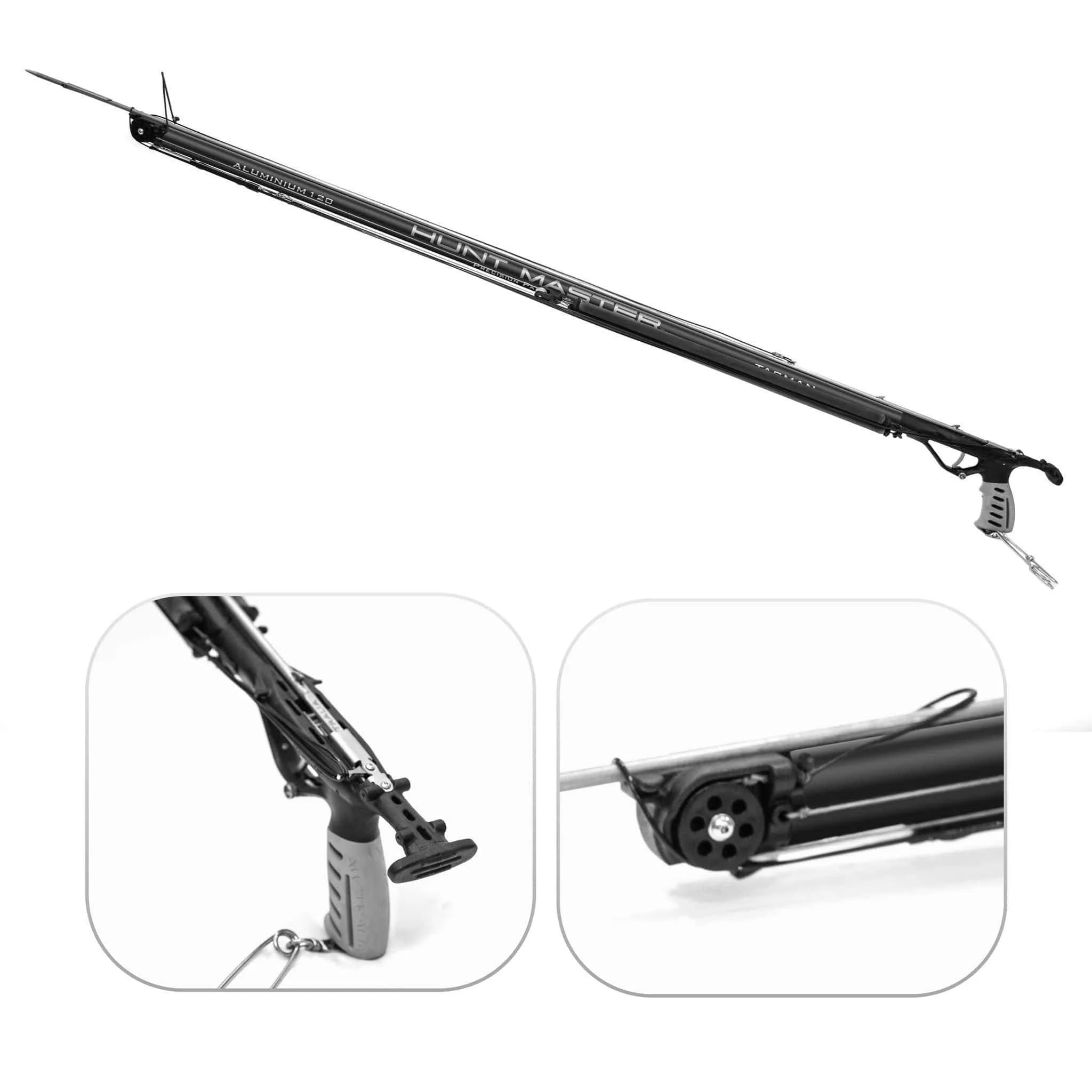 Hunt Master Tasman Aluminum Invert Head Speargun - Black or White | Professional Spearfishing Gear for Underwater Hunting & Ocean Adventures