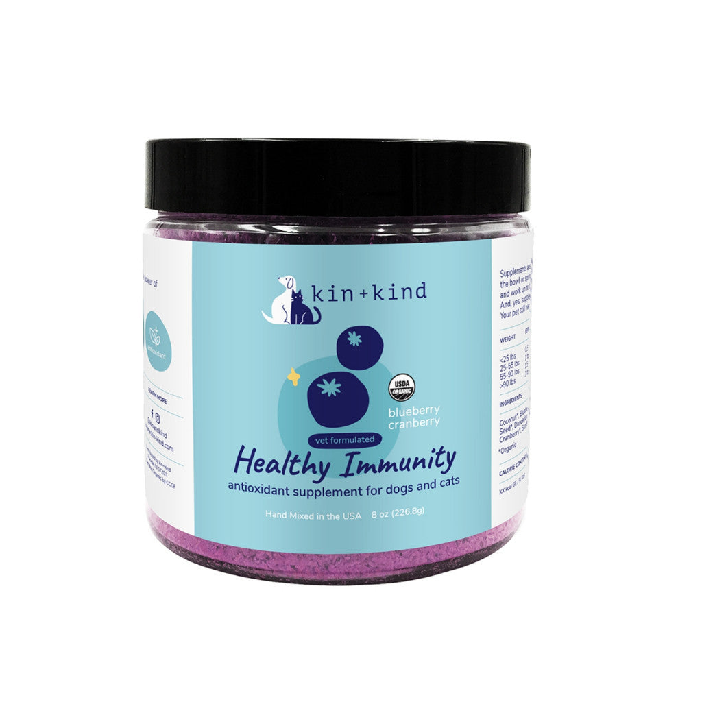 Kin+Kind Organic Dog & Cat Supplement for Hip & Joint, Skin & Coat, Immunity - Coconut Oil for Healthy Digestion & Calm Pets - Perfect for Active Pets & Senior Care