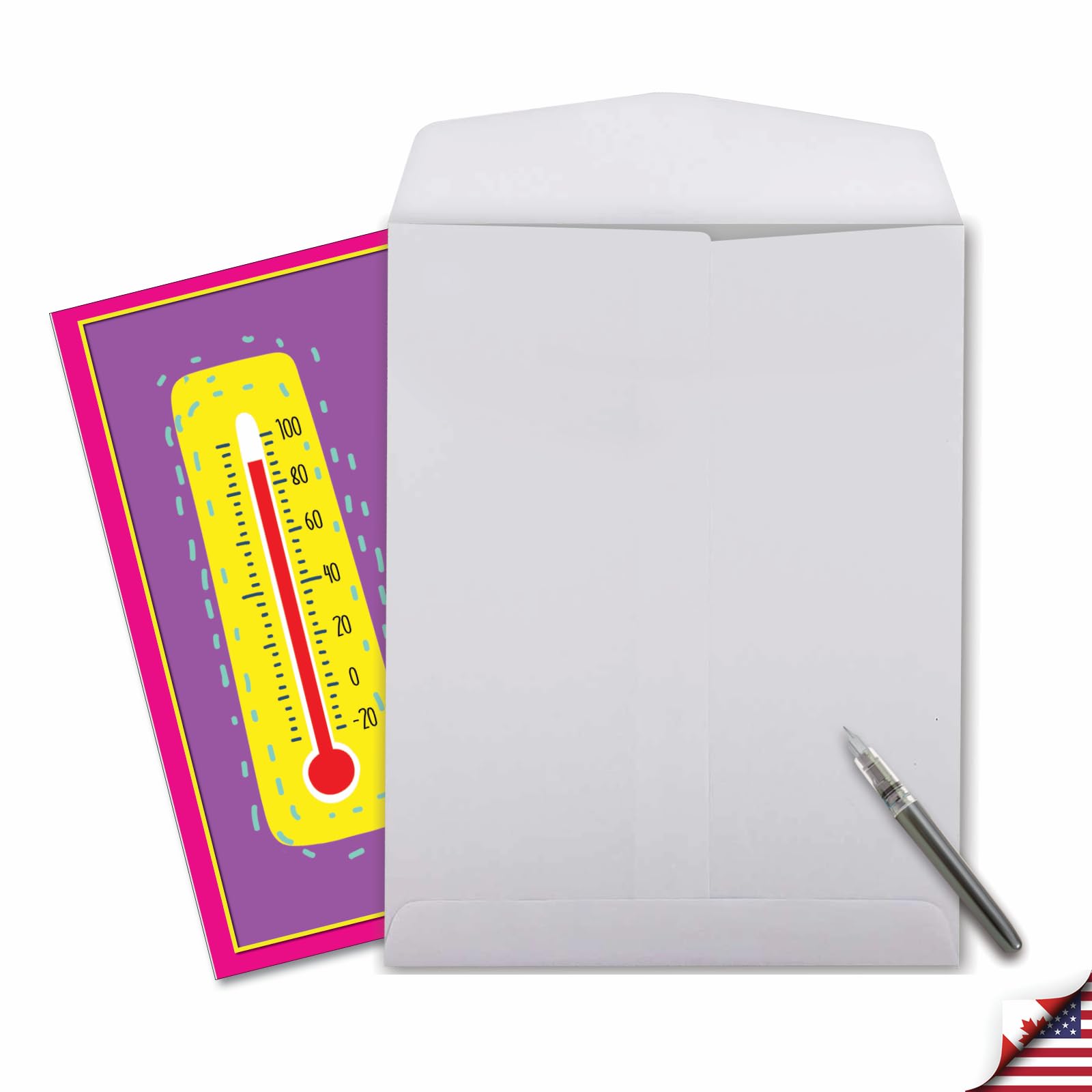 Funny 90th Birthday Card - Extra Large 8.5x11 Inch Milestone Greeting Card with Envelope (1 Pack) - Perfect for Grandparents, Parents & Seniors - Hilarious 90° Celsius Joke Gift Idea J9352MBG
