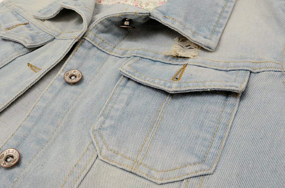 Kedera Women's Denim Vest - Classic Cropped Distressed Sleeveless Jean Jacket with Button Up Front | Casual Outfits, Layering Piece, Spring & Summer Fashion