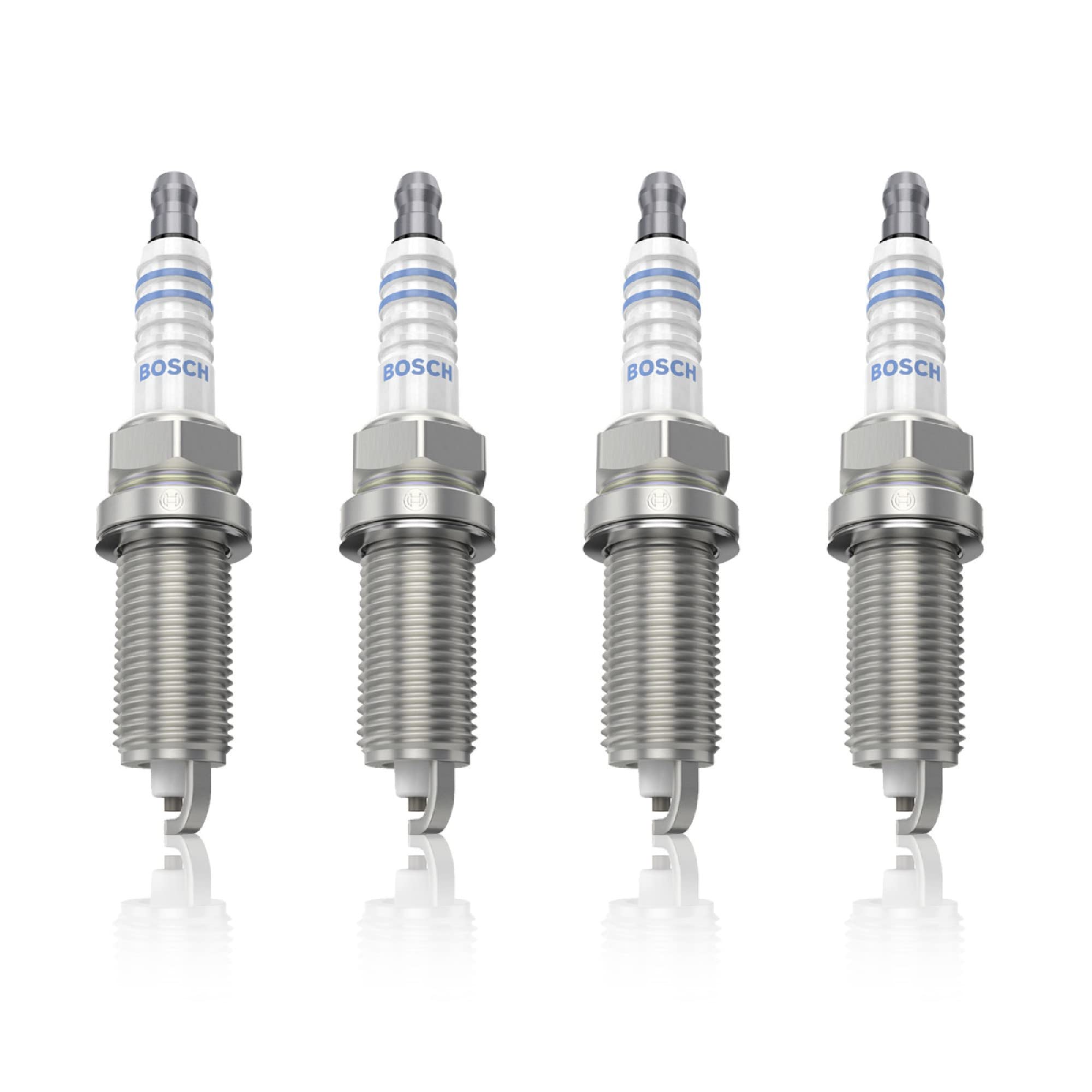 Bosch FR8SC (+42) Nickel Spark Plugs - Set of 4 for Cars, Trucks & SUVs - High Performance Ignition for Smooth Engine Start & Fuel Efficiency