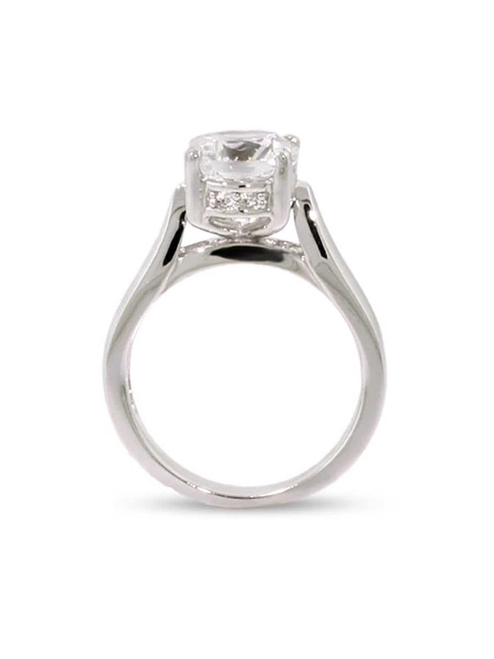 2 Carat CZ Sterling Silver Engagement Ring for Women - Perfect Gift for Mom, Anniversary, Wedding & Proposal | Elegant Jewelry for Special Occasions