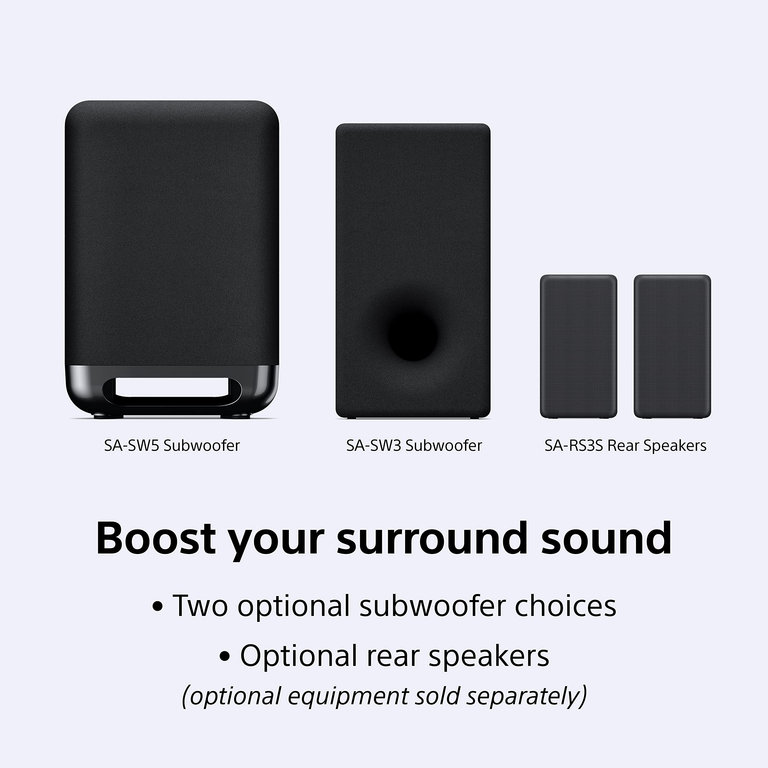 Sony HT-S2000 Compact 3.1 Channel Dolby Atmos Sound Bar with Wireless Subwoofer - Premium Home Theater Audio for Movies, Music & Gaming