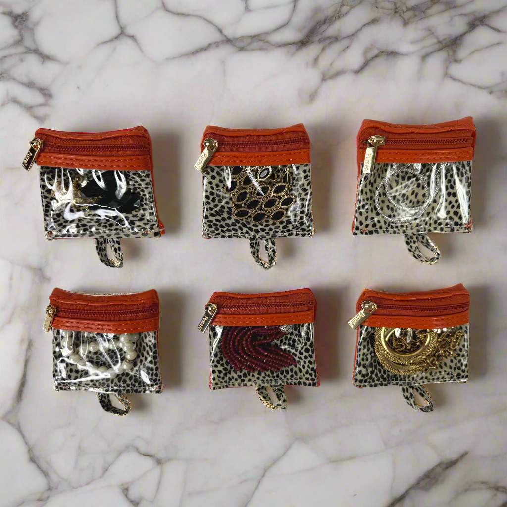 Stylish Sunset Orange Jewelry Case for Travel & Storage - Perfect for Vacations, Gifts & Organizing Accessories
