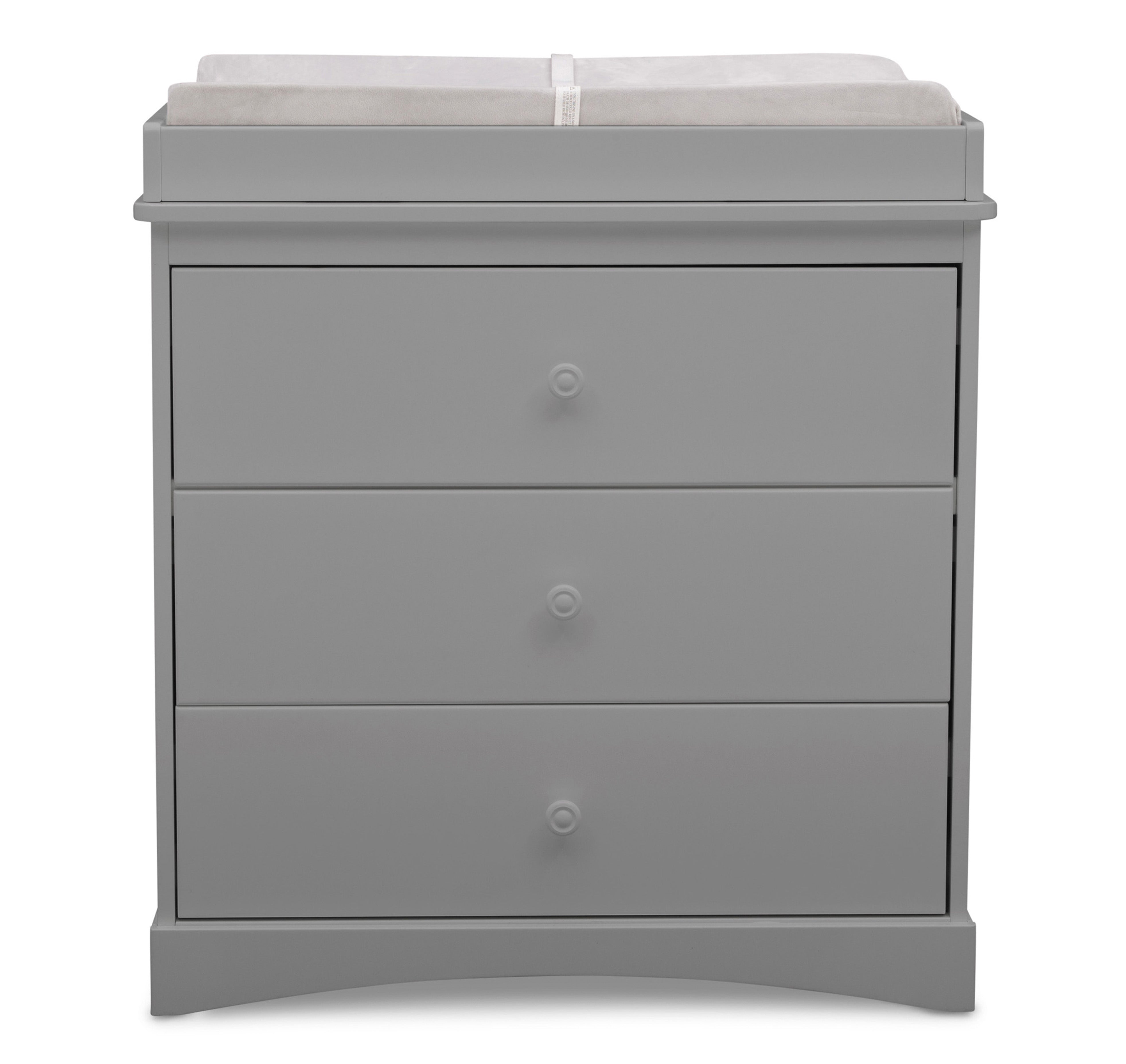 Sutton 3-Drawer Baby Dresser with Changing Table Top & Secure Interlocking Drawers - Perfect Nursery Furniture for Diaper Changes & Infant Clothing Storage