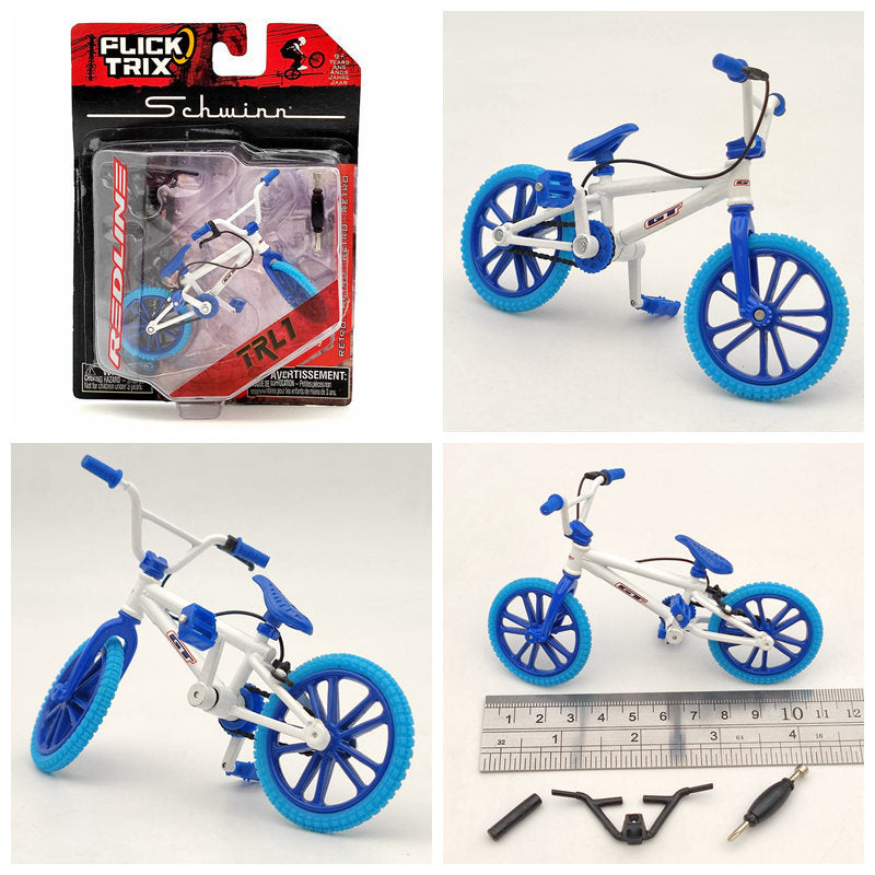 Premium FLICK TRIX Miniature BMX Finger Bike - Diecast Metal DeathTrap Bicycle Toy for Kids & Adults - Perfect for Office Desk, Stress Relief & Collectible Gift