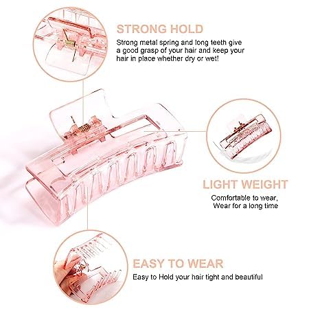 Shyambika Multicolor Hair Clips for Women - Stylish Hair Claw Clutcher Accessories | Perfect for Parties, Weddings & Everyday Use