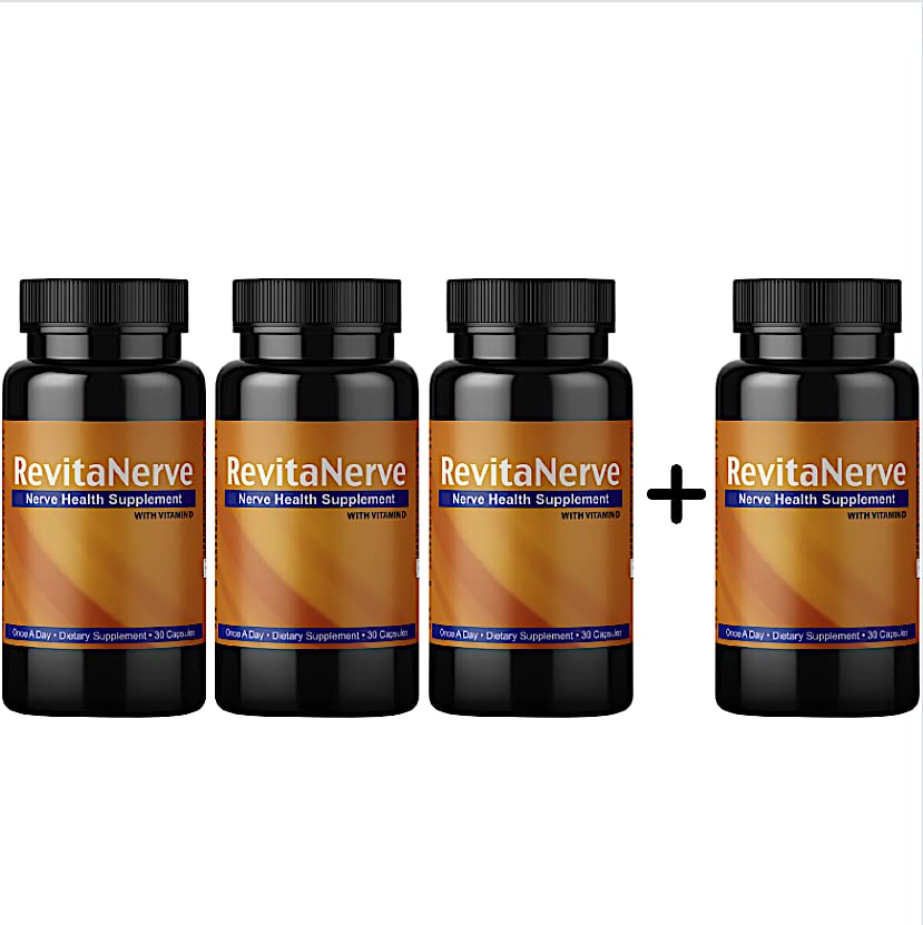 Neuropathy Nerve Support & Relief Supplement | Daily Nerve Discomfort Aid | Reduces Nerve Pain & Tingling | 120 Capsules (4-Pack) | For Diabetic Neuropathy & Sciatica Relief