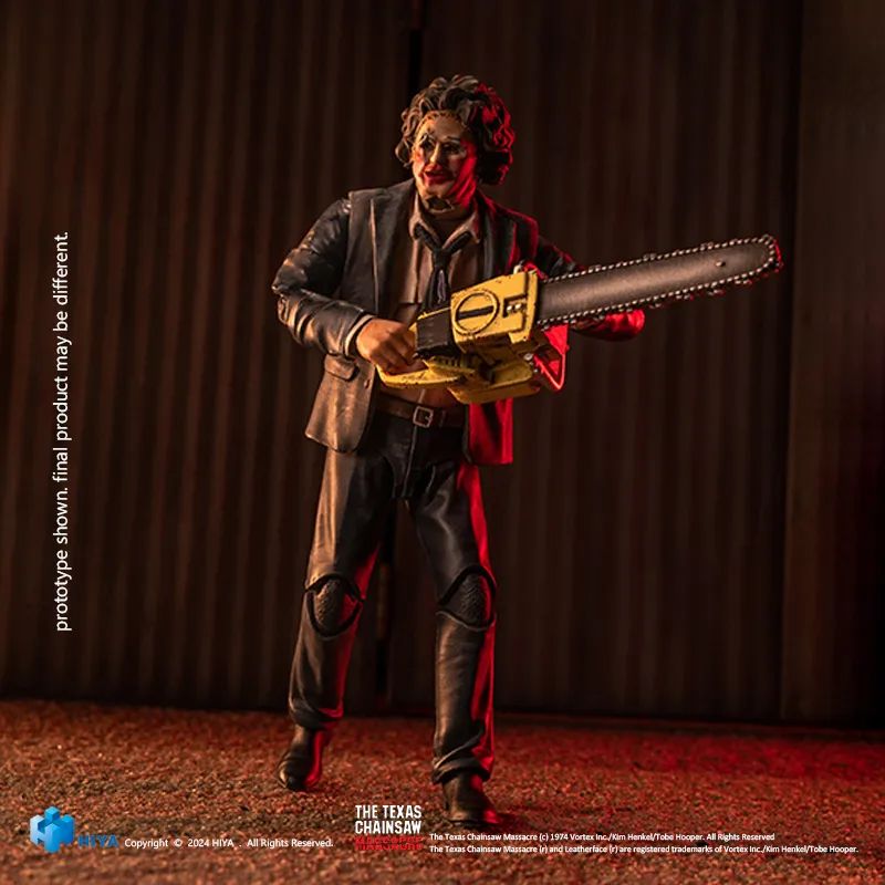 Pre Order 1/18 HIYA 4-Inch Leatherface Action Figure - Texas Chainsaw Massacre 1974 Collector's Edition with Pretty Woman Mask | Horror Movie Collectible, Display for Home Office & Halloween Decor