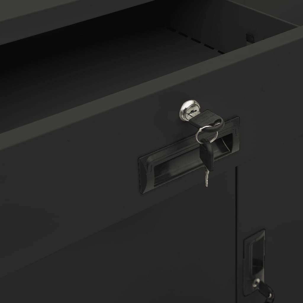 Space Saving Steel Storage Cabinet with Lock - 35.4