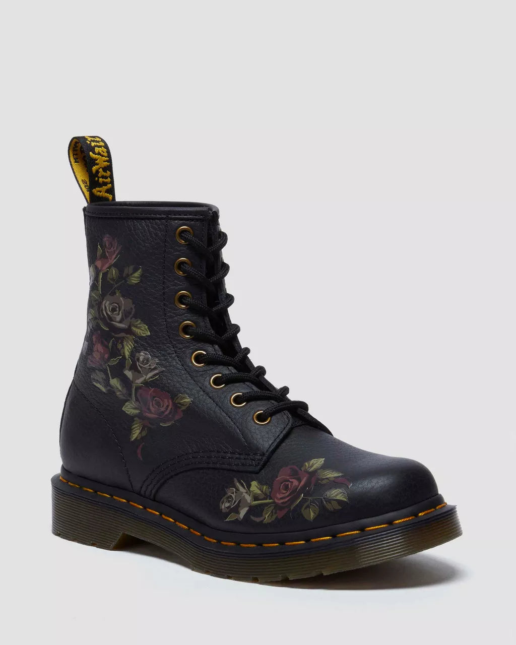 Dr. Martens 1460 Women's Decayed Roses Lace-Up Boots - Vintage Floral Combat Boots for Punk Fashion & Everyday Wear