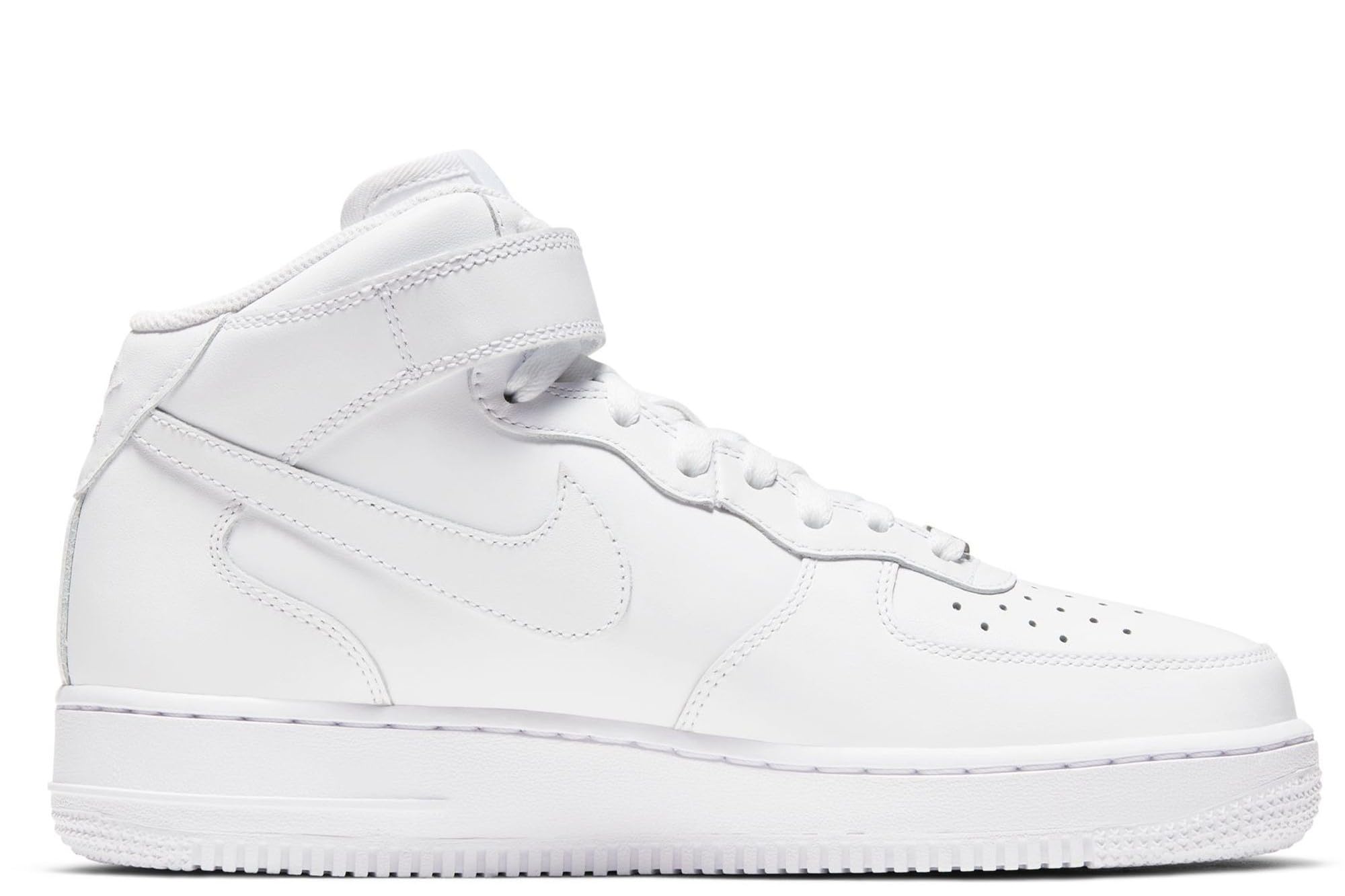 Nike Women's Air Force 1 '07 Mid Sneakers - Size 8.5 US - White/White - Casual & Athletic Shoes for Everyday Wear, Gym & Street Style
