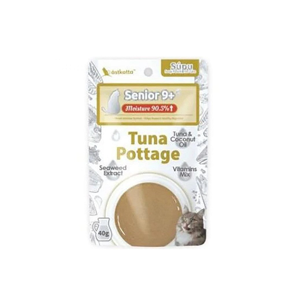 Premium 9+ Tuna Stew Cat Food Pouches for Senior Cats - High Protein Wet Food for Mature & Elderly Felines - Perfect for Mealtime, Weight Management & Picky Eaters