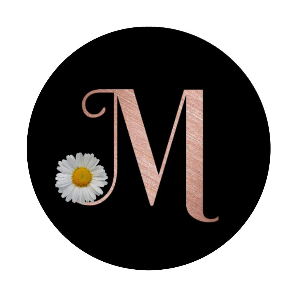 Rose Pink Daisy Monogram Letter M - Personalized Initial Necklace for Girls | Perfect Gift for Birthdays, Graduation & Special Occasions