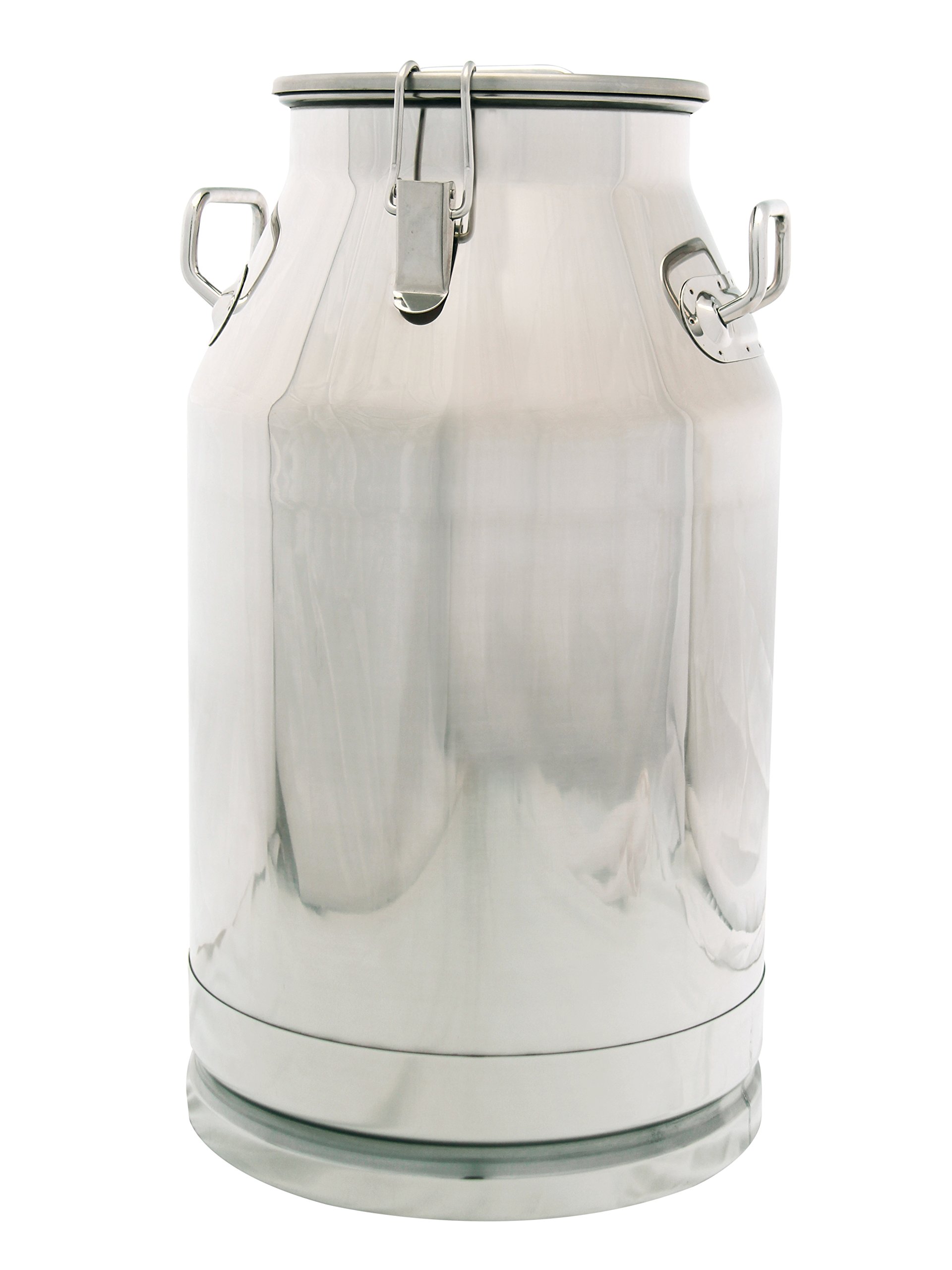 Premium 10 Gallon Stainless Steel Milk Transport Can - Heavy Duty, Leak-Proof Lid with Optional Spigot - Ideal for Dairy Farms, Homesteading & Commercial Milk Storage
