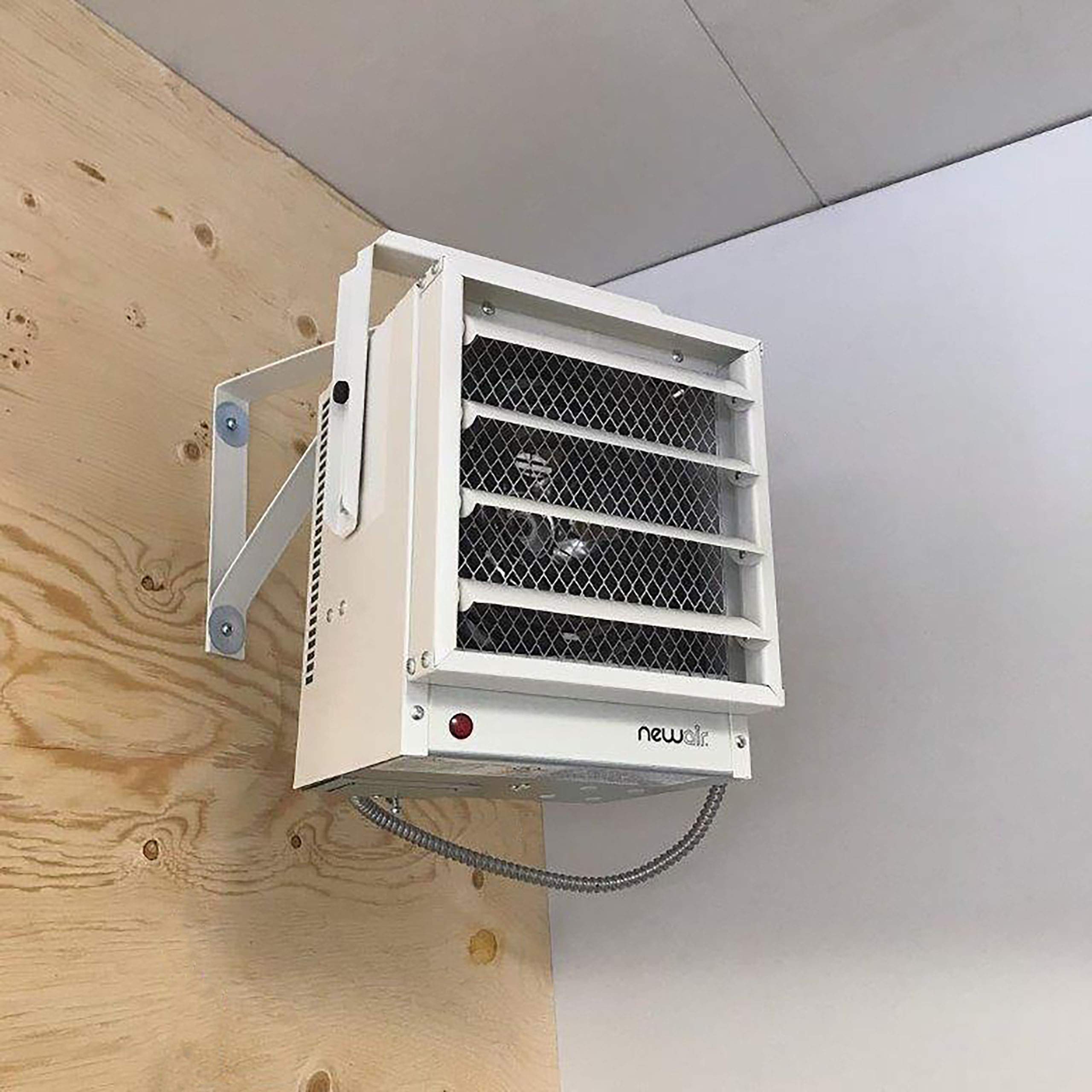 Newair 1500W Electric Garage Heater with Adjustable Ceiling/Wall Mount & Tilt Head - Covers Up to 500 Sq.Ft - Perfect for Garages, Workshops, Warehouses & Job Sites - Fast Heating Solution for Cold Weather & Workspaces