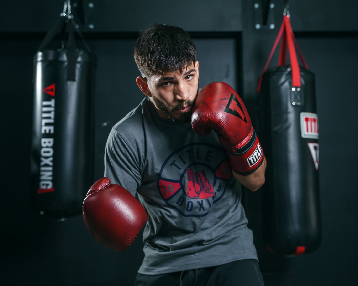 TITLE Boxing Blood Red Leather Bag Boxing Gloves - Premium Training & Sparring Gloves for Boxing, MMA, Kickboxing & Fitness Workouts