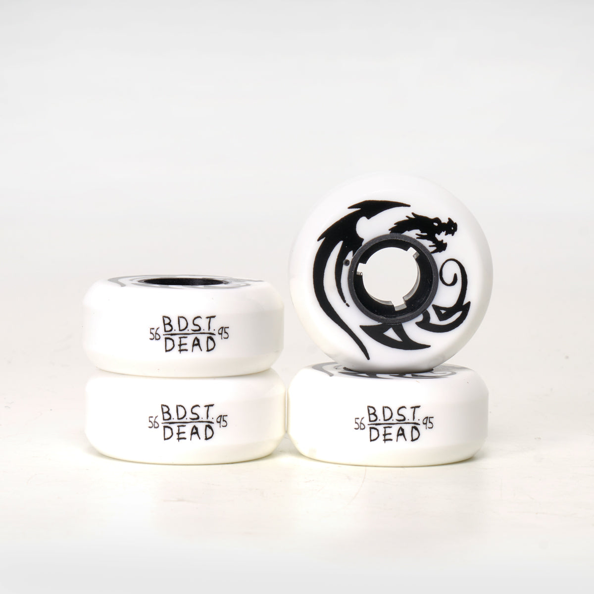 Dead X BDST 56mm 95a Skateboard Wheels - Black Dragon Skate Team - High Performance for Street Skating & Park Tricks