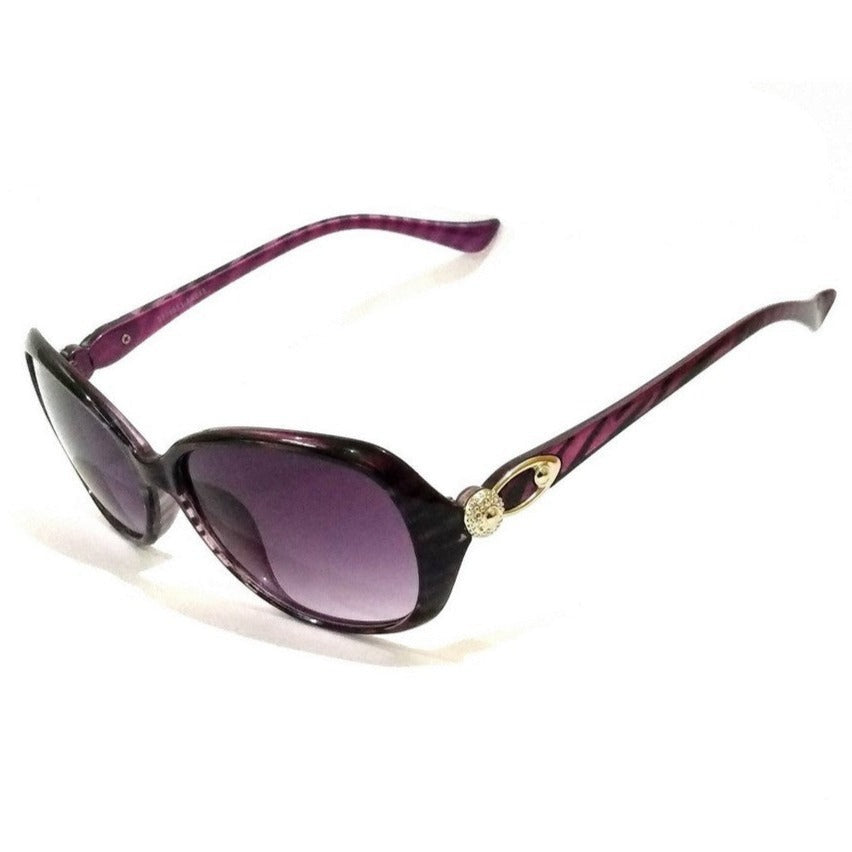 Stylish Purple Sunglasses for Women - Trendy UV Protection Shades EA7555PR - Perfect for Outdoor Activities, Beach, and Fashion