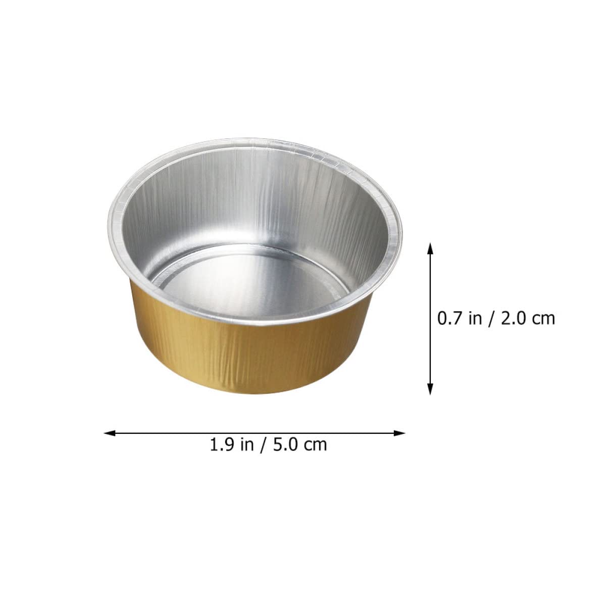 100 Pcs Golden Aluminum Foil Wax Melting Bowls - Mini Candle Warmer Pots for Wax Melts, Durable Wax Containers & Waxing Supplies - Perfect for DIY Candles, Aromatherapy & Home Spa Use