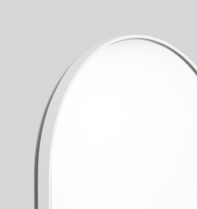 Stylish MIDDLE OF NOWHERE Bjorn Oval Mirror in White - 50x145cm Wall Decor for Living Room, Bedroom & Entryway