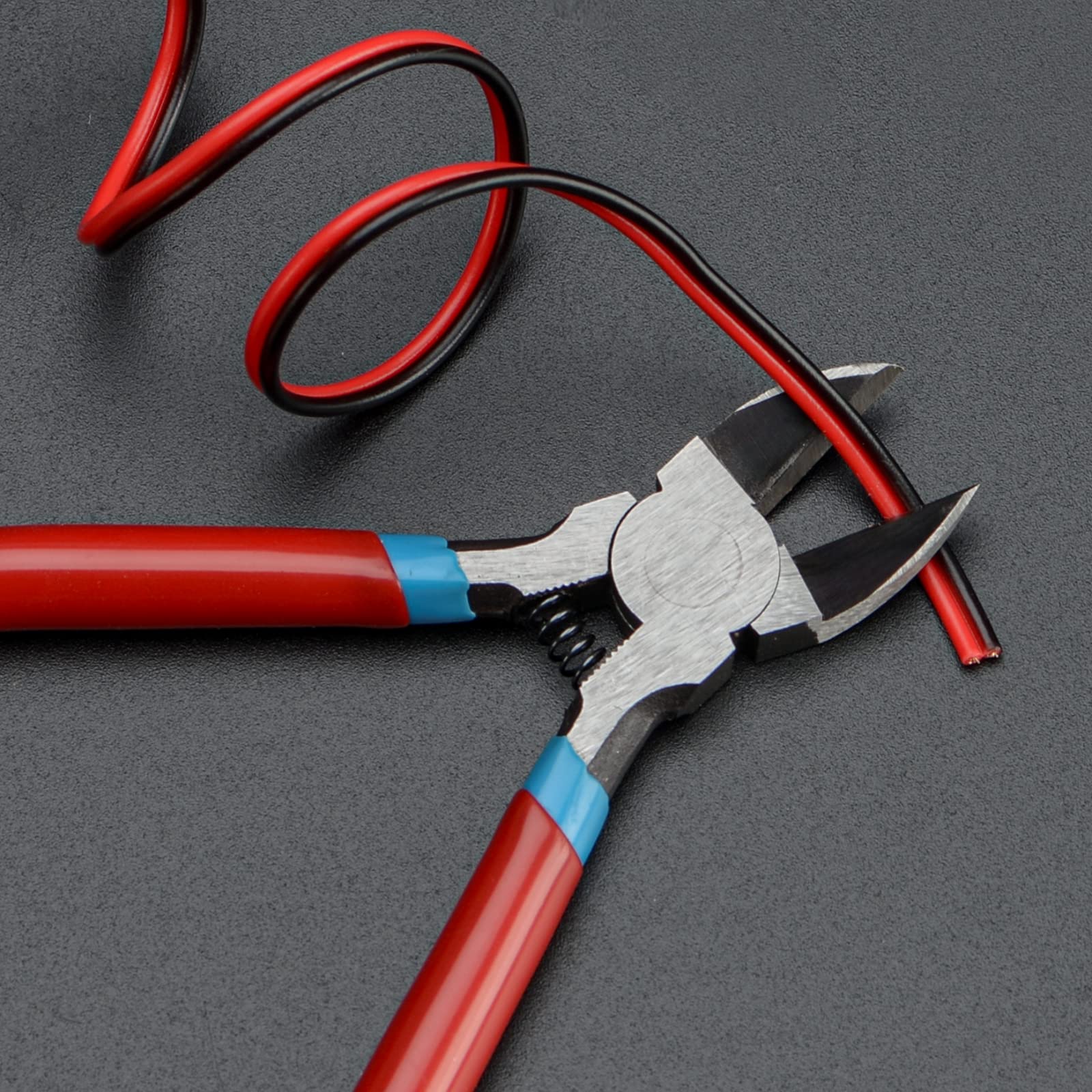 iCrimp PL2100 5-Inch Diagonal Flush Cutter - Precision Side Cutting Pliers with Pointed Nose for Electronics, Jewelry Making, Soft Wires & Plastic Zip Ties | Ideal for Reeled Terminals, DIY Projects & Crafting