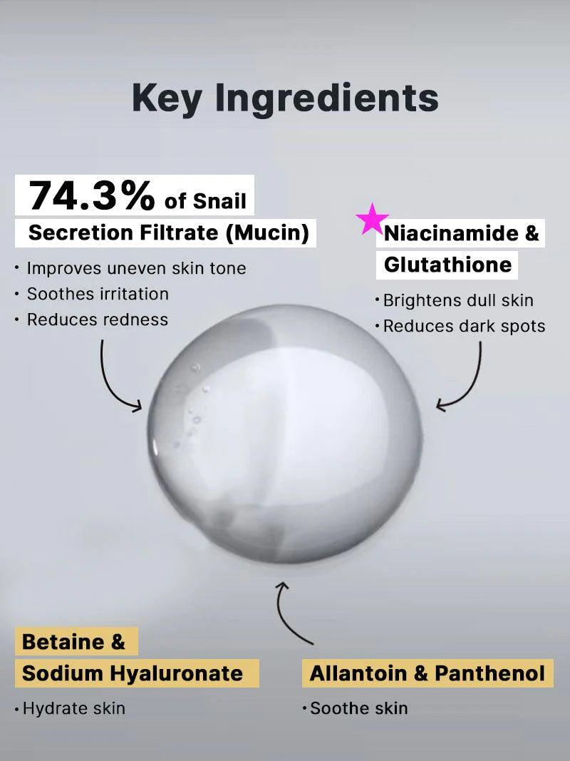 COSRX Advanced Snail 96 Mucin Power Radiance Dual Essence 80ml - Korean Skincare for Hydration & Brightening - Perfect for Dry Skin & Night Routine