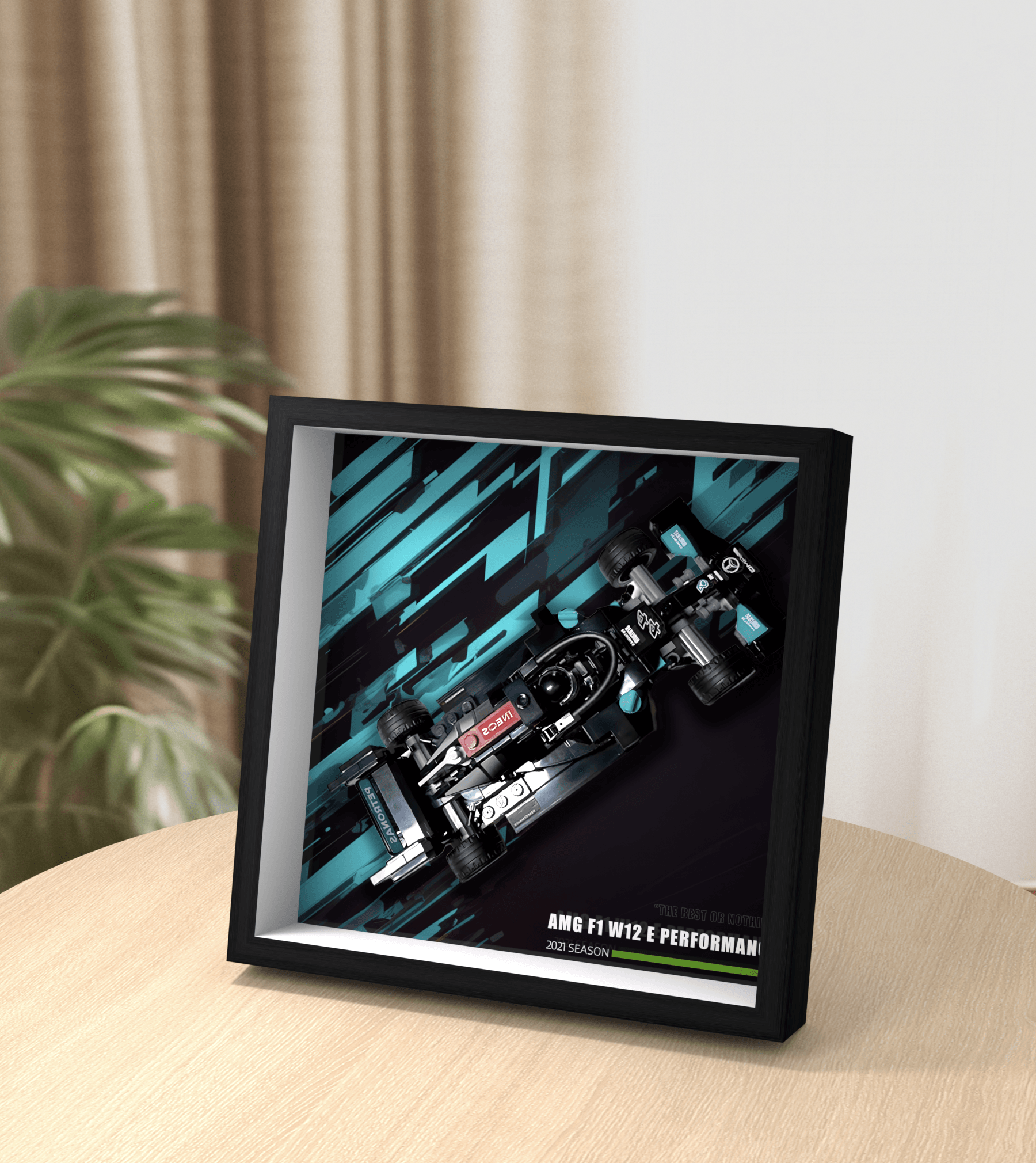 Lego Speed Champions Mercedes AMG 76909 Display Car Frame - Premium Showcase Stand for Lego Car Models - Perfect for Home Decor, Office Display & Collector Showcases