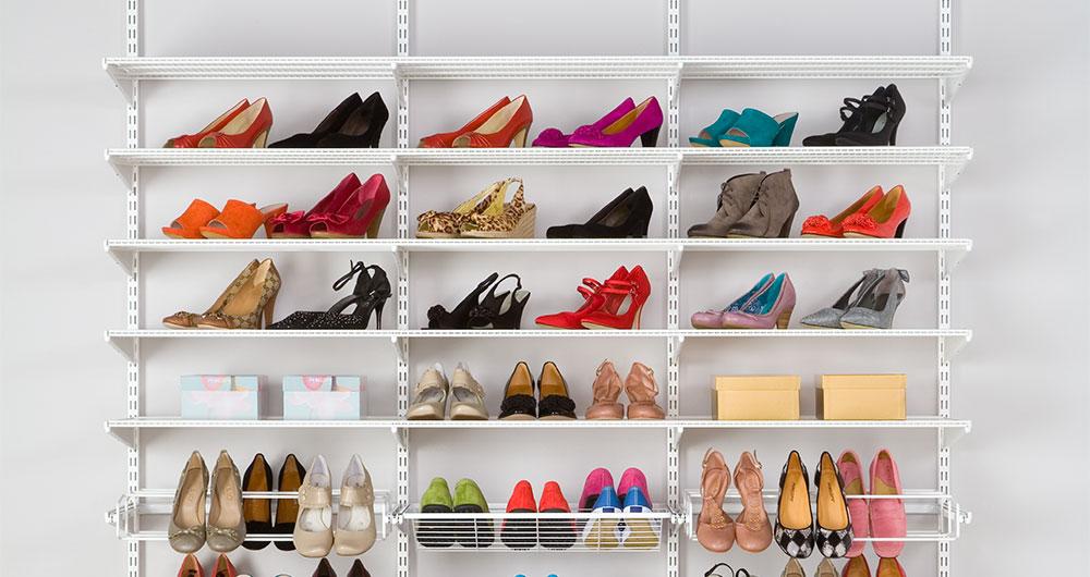 Elfa Hall Shoe Storage Bundle 1 - 120cm Organizer for Entryway, Closet & Mudroom - Perfect for Organizing Shoes, Boots & Accessories in Home Entryways