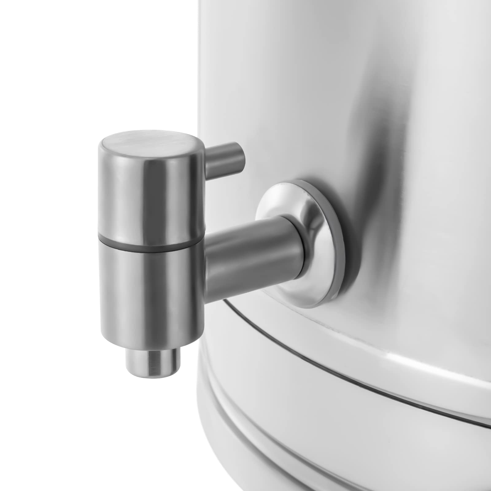 35L Stainless Steel Milk Can with Faucet - 9.24 Gallon Heavy Duty Wine & Milk Storage Bucket - Sealed Lid for Freshness - Perfect for Home Brewing, Dairy Farms, and Winemaking