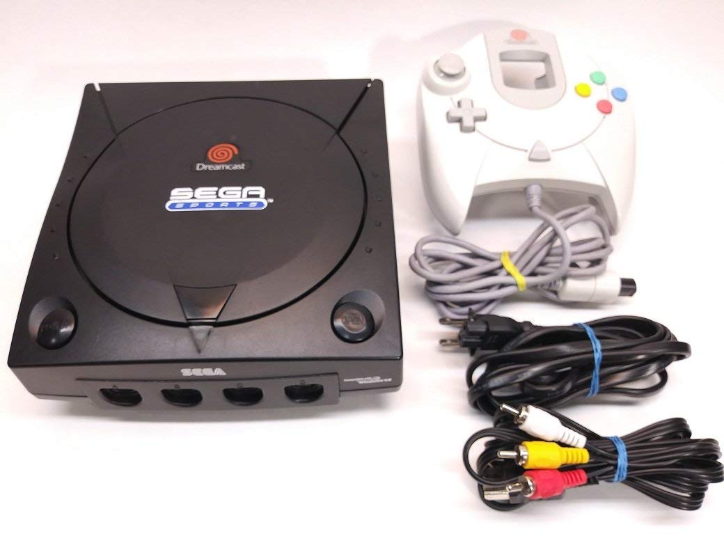 Refurbished Sega Dreamcast System - Black Sega Sports Edition Video Game Console | Classic Gaming, Retro Gaming, Collectible for Gamers & Enthusiasts