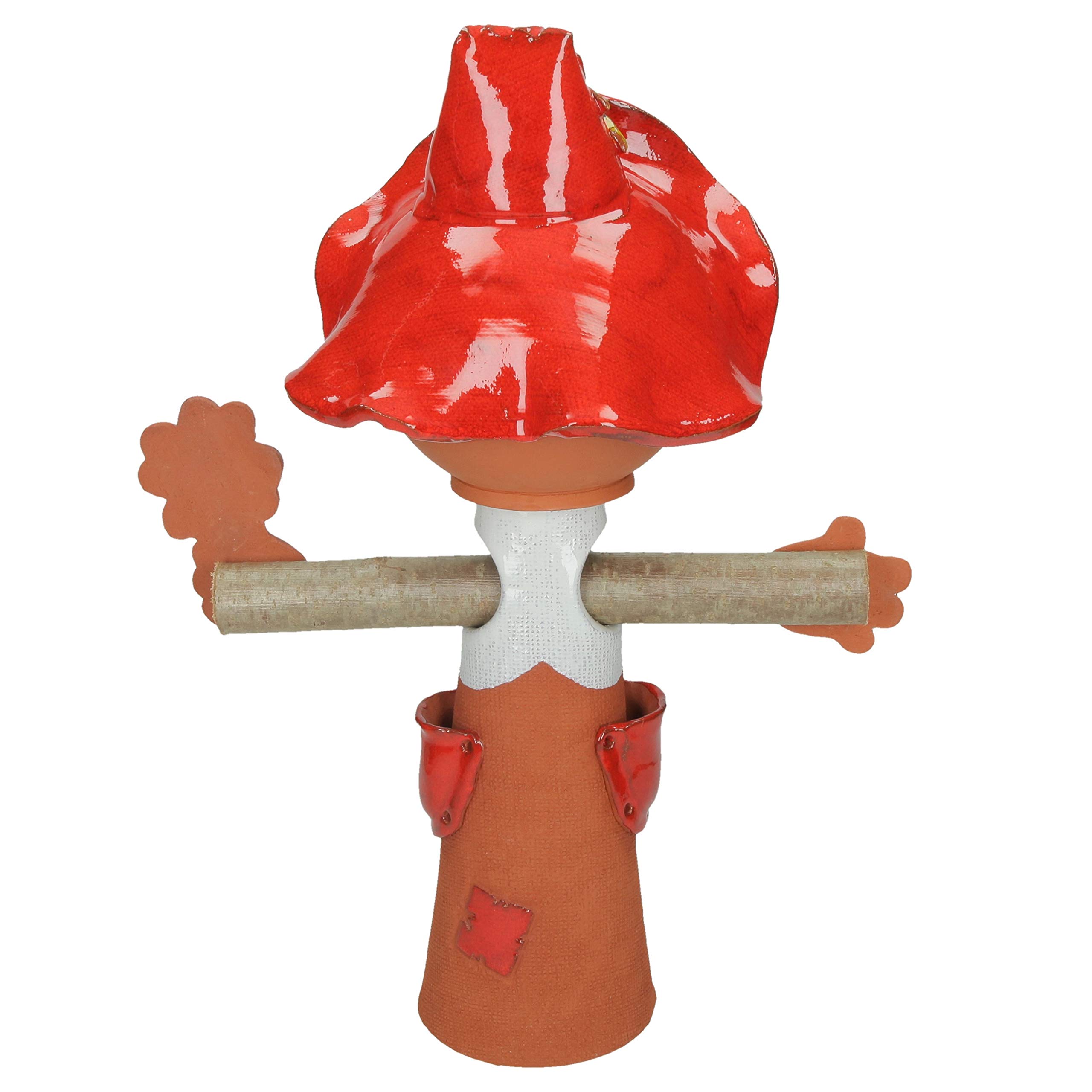 Handmade Frostproof Ceramic Scarecrow Lawn Stake - Unique Outdoor Garden Decor Statue for Men & Women - Perfect Gardening Gift for Yard, Patio & Landscape Decoration