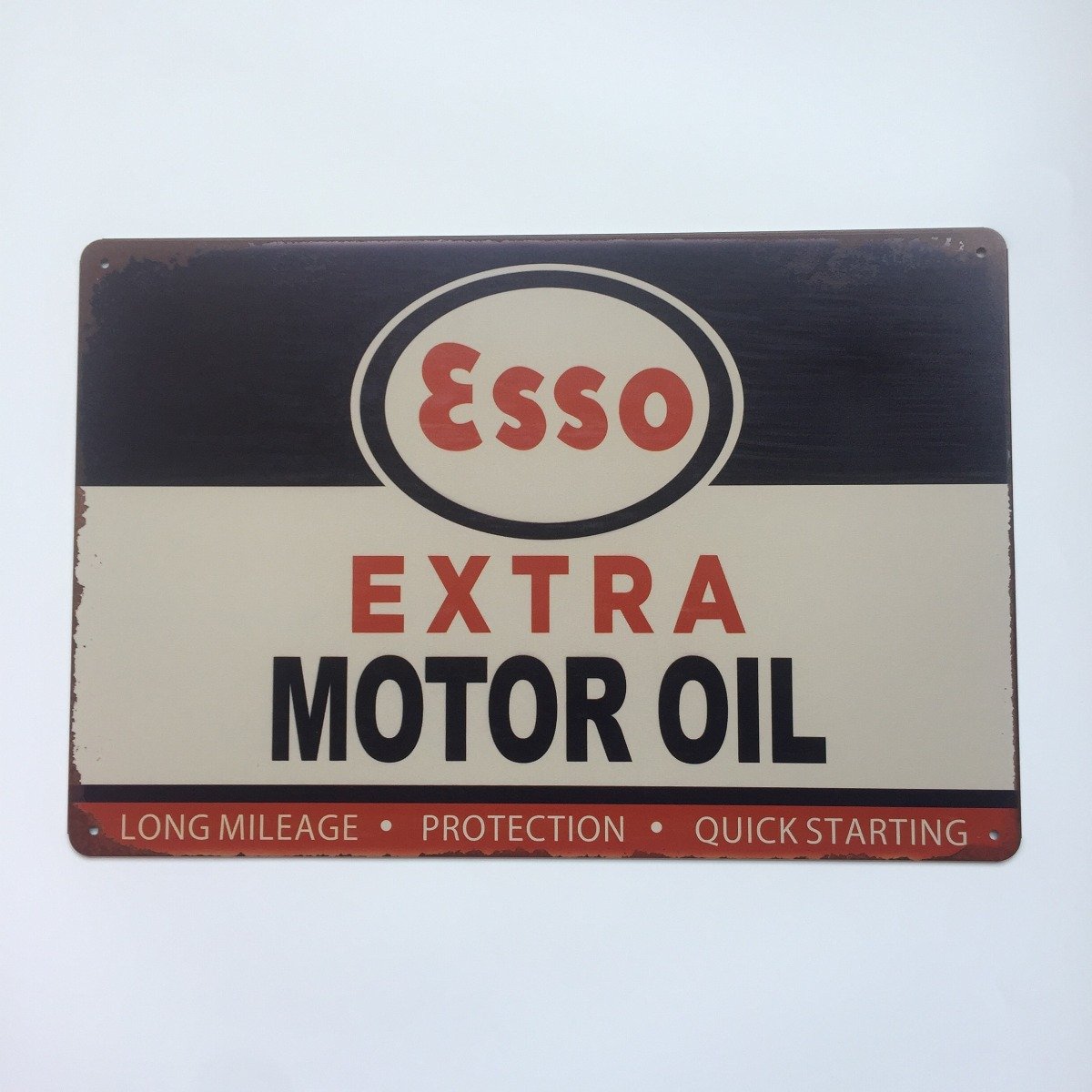 Vintage Esso Extra Oil Metal Tin Sign Poster - Retro Gas Station Decor for Garage, Man Cave & Bar Wall Art