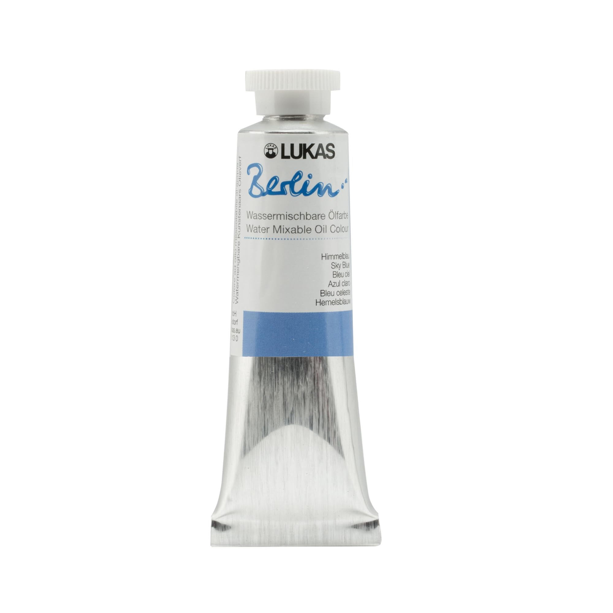 Premium Water Mixable Oil Paint - LUKAS Berlin Oil 37ml Tube - Sky Blue Artist Paint for Canvas, Portraits & Landscape Painting - Professional Quality Oil Colors for Beginners & Artists